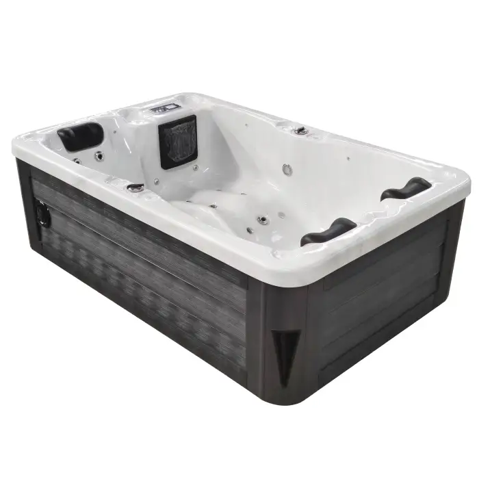 Luxury Acrylic Hotel Whirlpool Bathtub Freestanding Hot Tub for 3 Persons Villa Garden Outdoor Spa with Whirlpool Jets