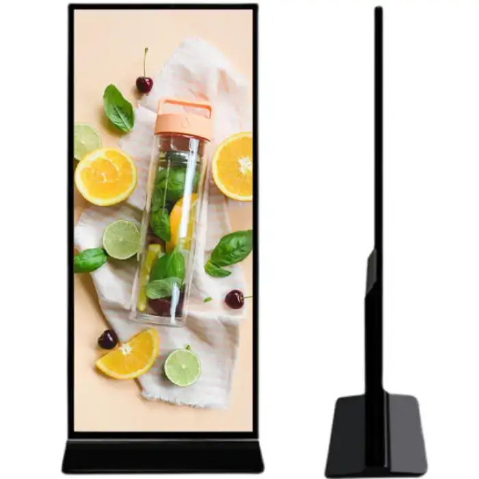 75 Inch Indoor Floor Standing Vertical LCD Screen Media Player Advertising Kiosk