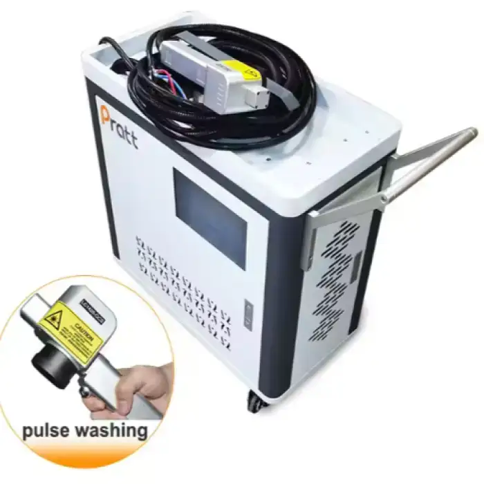 Pratt Portable Handheld 100w 200w 300w 500w Industrial Pulse Laser Rust Stripper Cleaning Machine for Wood and Stone