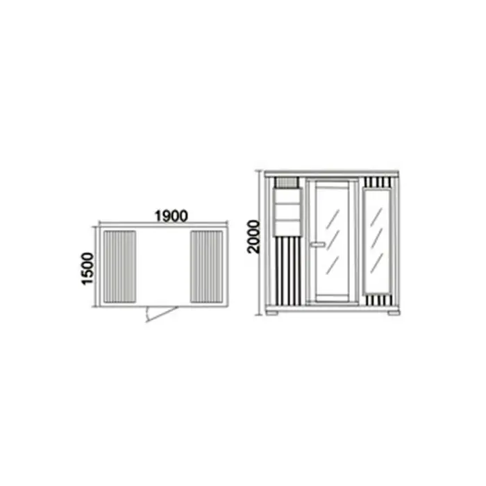 New Products 2 Person Wood Sauna Room for Home Indoor Sauna Bath Room Outdoor Steam Sauna