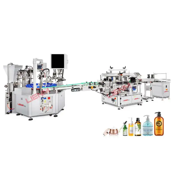 Customized Cosmetic Ointment Filling, Capping, Labeling, Coding, Conveying, and Bottle Receiving Cosmetic Filling Line