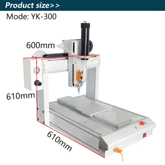 YK-300 3 Axis Glue Dispensing Machine T8 Glass Tube Glue Dispensing Machine Glue Dispensing Machine