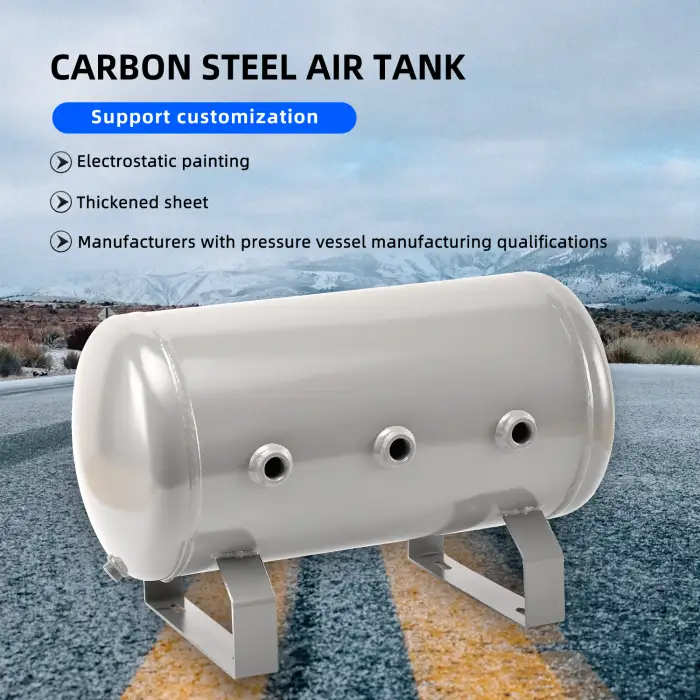 24L Carbon Steel Horizontal Gas Storage Tank Industrial Compressor Parts-Vacuum Pump Negative Air Tank