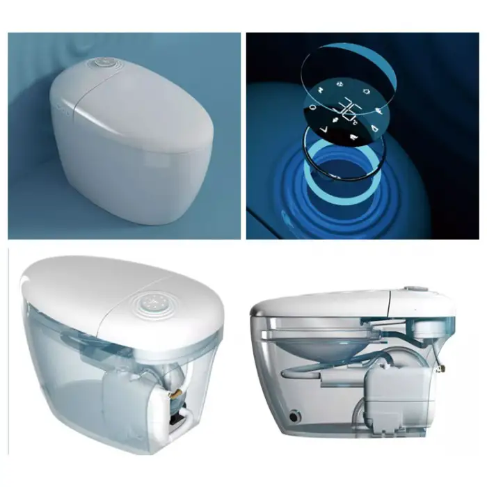 Bathroom Wc Sanitary Ware Intelligent Automatic Flush One Piece Ceramic Smart Toilet