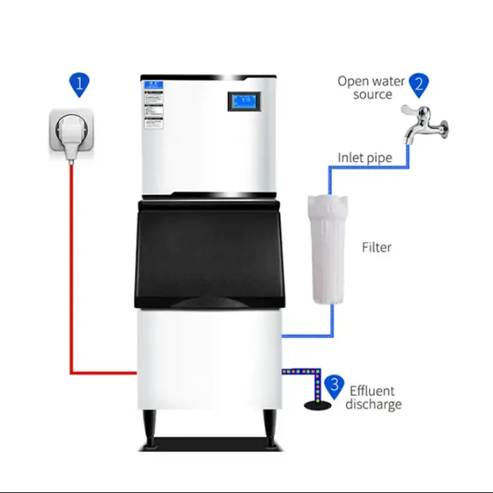 300kg 500kg 1000kg Stainless Steel Cheap Price Professional Clear Industrial Maker Portable Commercial Ice Cube Making Machine