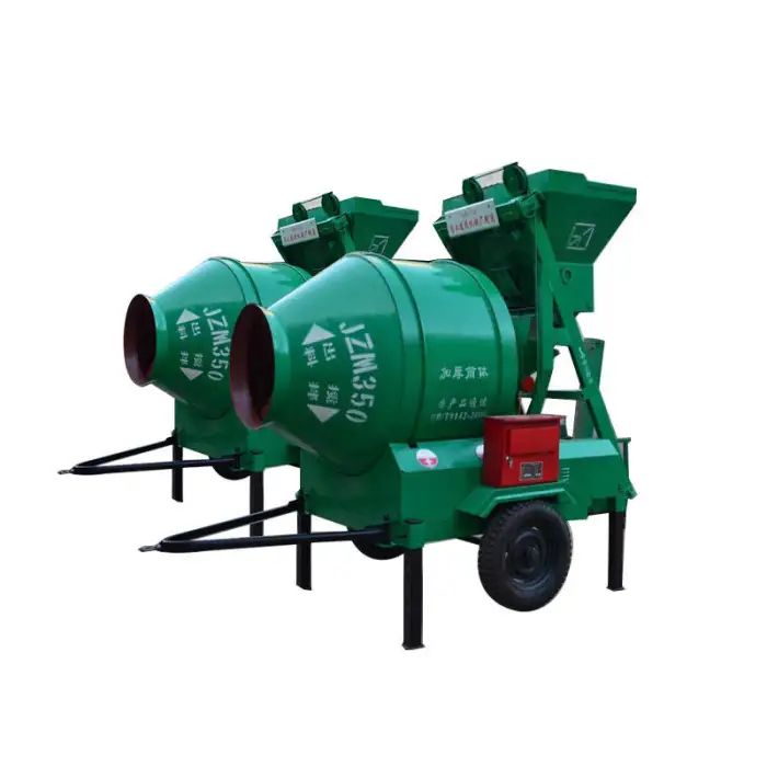 Jzc500 Drum Mixer Cement Mortar Ring Gear Type 500L Fully Automatic Tipping Bucket Concrete Mixer