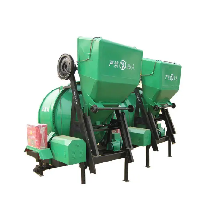 Jzc500 Drum Mixer Cement Mortar Ring Gear Type 500L Fully Automatic Tipping Bucket Concrete Mixer