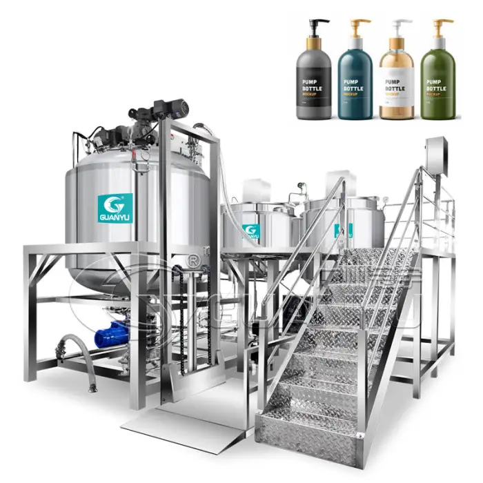 Mixing Machine for Cosmetics Foundation Mayonnaise Emulsifying Mixer 1000l Cream Mixing Production Line Cosmetics