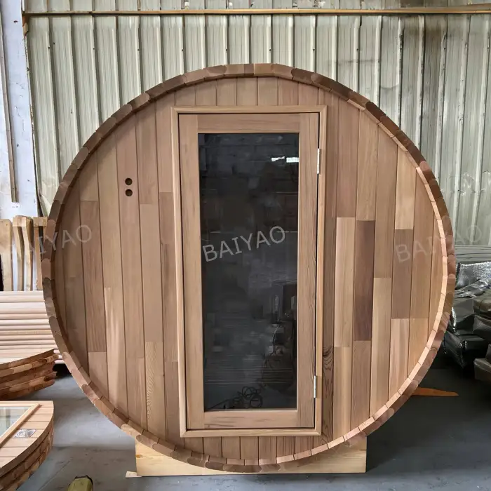 Cedar Barrel Sauna 4 6 People Outdoor Barrel Sweat Off Stress Traditional Sauna Spa