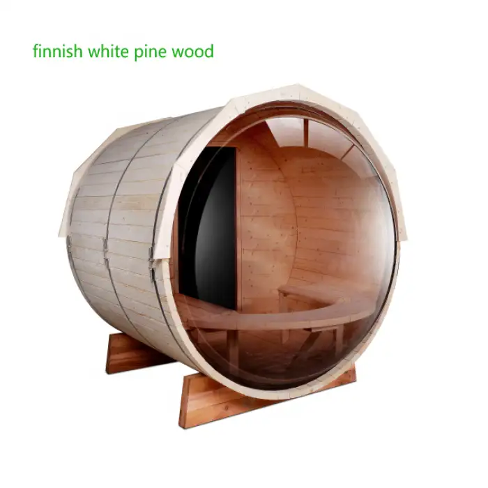 Cedar Barrel Sauna 4 6 People Outdoor Barrel Sweat Off Stress Traditional Sauna Spa