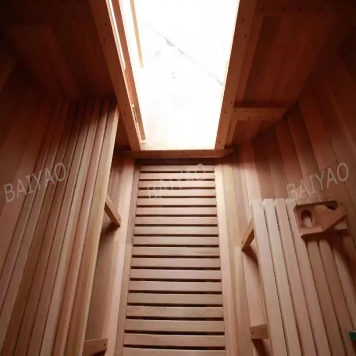 Modern Design Traditional Sauna Stove Steam Shower Room With Solid Red Cedar Wood Heater Wood Burning Outdoor Sauna Cabin