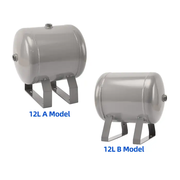 Custom 12L Carbon Steel Horizontal Gas Storage Tank Industrial Compressor Negative Air Pump Part Vacuum Pump