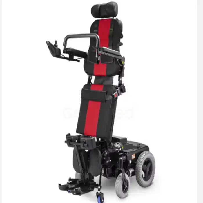 Luxury Power Standing Electric Wheelchair FS129 Knee Support Aluminum Customized Logo Greetmed Adjustable 2 Years Accept OEM