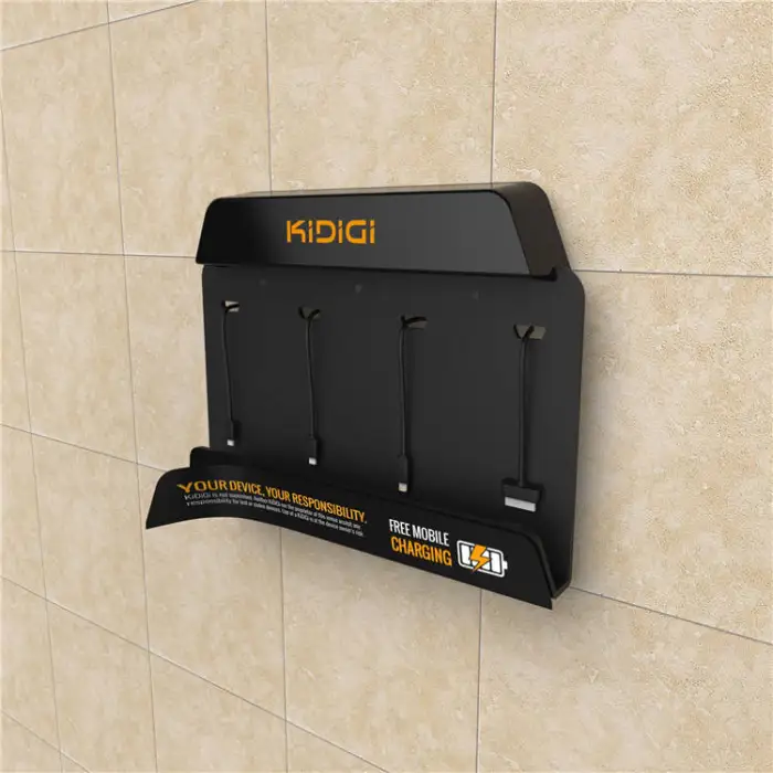 Kidig MINI 4-Port Wall Mounted Charger Perfect for Mall, Hotel, Waiting Area, Shopping Mall Fast Charging Consumer Electronics