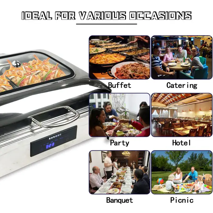 YITIAN Best-Selling Intelligent CNC Rectangular Restaurant Food Insulation Heating Device Stainless Steel Electric Dinner Stove