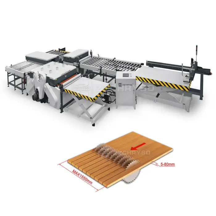 MJ1300-XD3 Woodworking Panel Plywood Multi Blade Rip Saw Machine Production Line