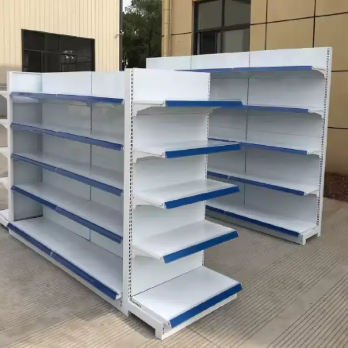 Modern Supermarket Shelf White Large Shelves Used to Market Supermarket Racks Display 5 Layers Shelves for Retail Store