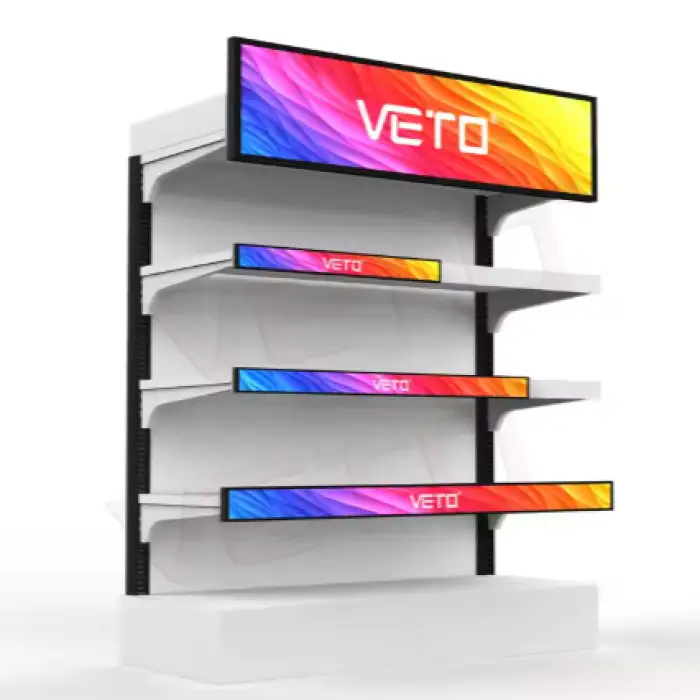 VETO 23.1 Inch Custom Size Supermarket Indoor Advertising Media Player Strip Ultra Wide Shelf Screen Stretch bar Lcd Display