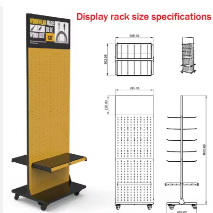 Bevis Custom Metal Pegboard Mobile Phone Case Light Duty Supermarket Display Shelves for Retail Store and Shop