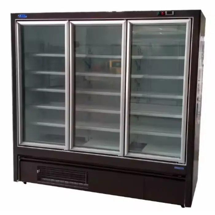 Upright Glass Door Multideck Freezer Display Showcase