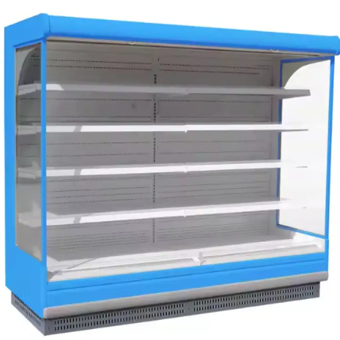 New Design Commercial Supermarket Freshness Open Multi-layer Fruit and Vegetable Display Refrigerator