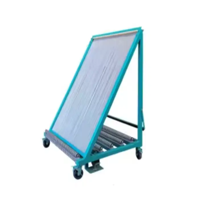 Insulating Glass Harp Rack Trolley Glass Boutique Shelf Cart Used for Double Glazing Storage and Sorting