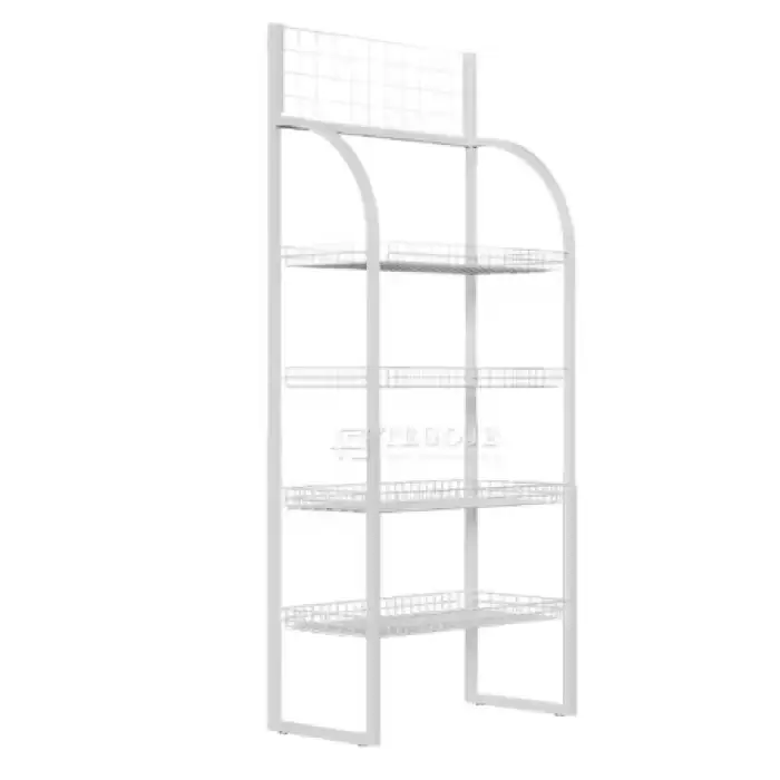 Supermarket Custom Design Snacks Candy Metal Wire Display Stand Shelf Food Potato Chips Display Rack