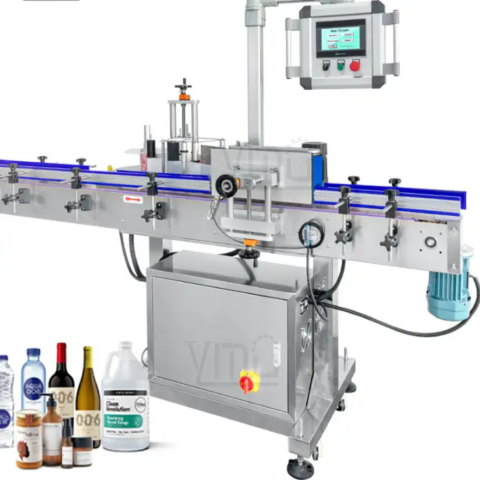 Automatic Bottles Label Machine Can Jar Labeler Applicator Sticker Labeling Machine