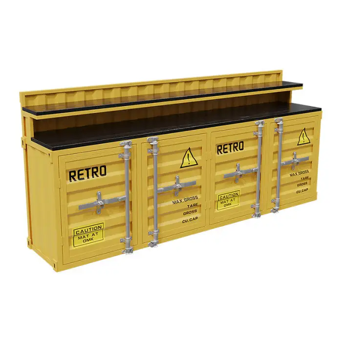 Industrial Style Iron Container Locker Hot Pot Restaurant Equipment Sideboard Liquor Side Cabinet Seasoning Platform