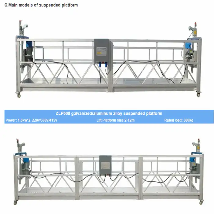 ZLP630 Suspended Platform Wall Cradle Lift Working Gondolas for Window Cleaning Machine