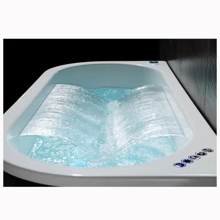 1800 Body Hydromassage Whirlpools Freestanding Smart Bath Tub Spa Waterfall Massage Jet Led Bathtub Spare Part Acrylic White