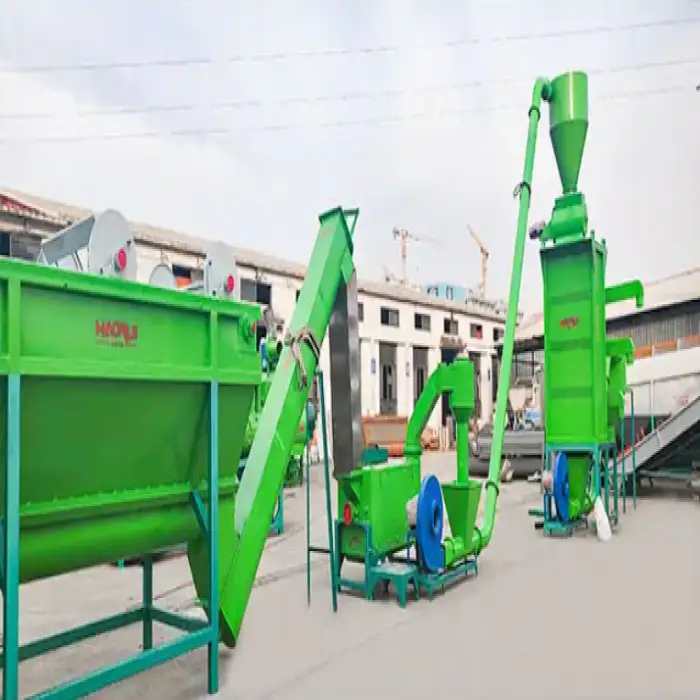 Plastic PET Bottles Sorting Hot Washing Drying Recycling Waste Washing Machine Line / Plant