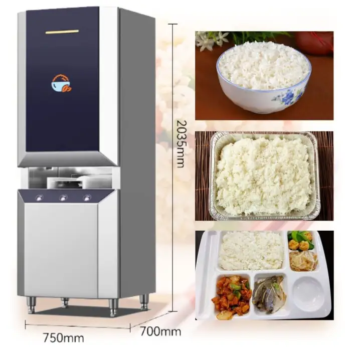 Automatic Rice Serving Machine Commercial Stainless Steel Rice Dispenser 15kg 50kg 65kg Rice Dispenser Machine for Staff Meal