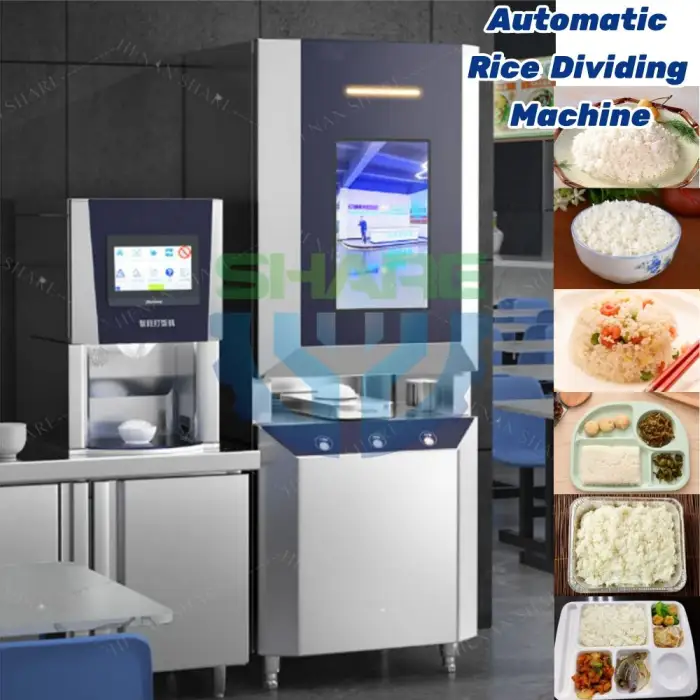 Automatic Rice Serving Machine Commercial Stainless Steel Rice Dispenser 15kg 50kg 65kg Rice Dispenser Machine for Staff Meal