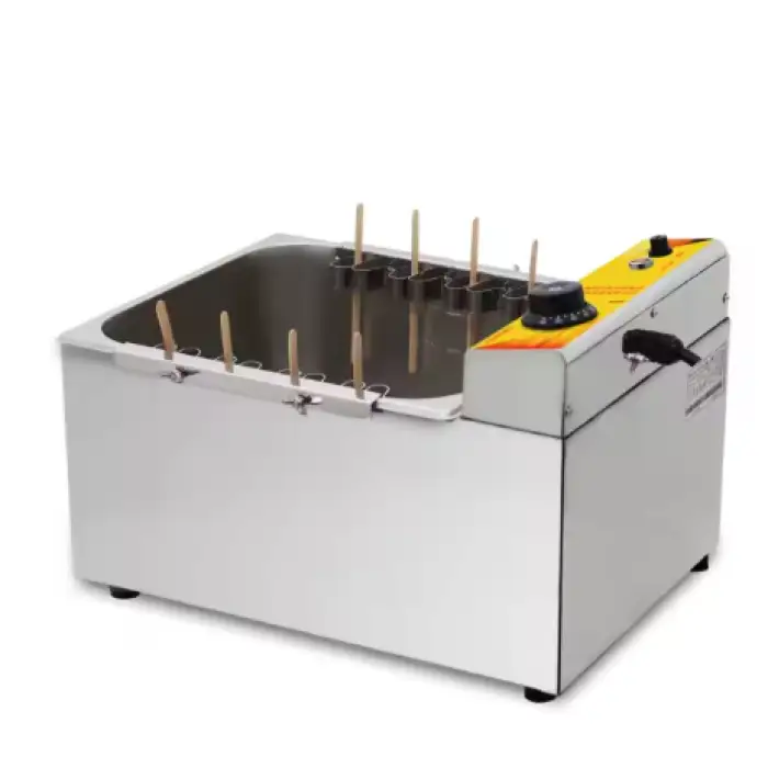 Commercial Cheese Hot Dog Fryer Machine Korean Mozzarella Corn Deep Corn Dog Fryer Electric Deep Fryer