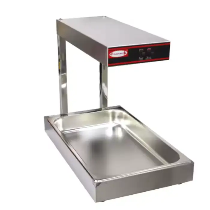 Commercial Food Display Warmer Showcase Chips Working Station French Fry Warmer Vertical Type Pedestal Chips Warmer