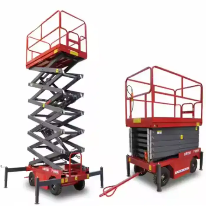 8m Self Propelled Electric Hydraulic Lift Cleaning Use Scissor Lift With Battery