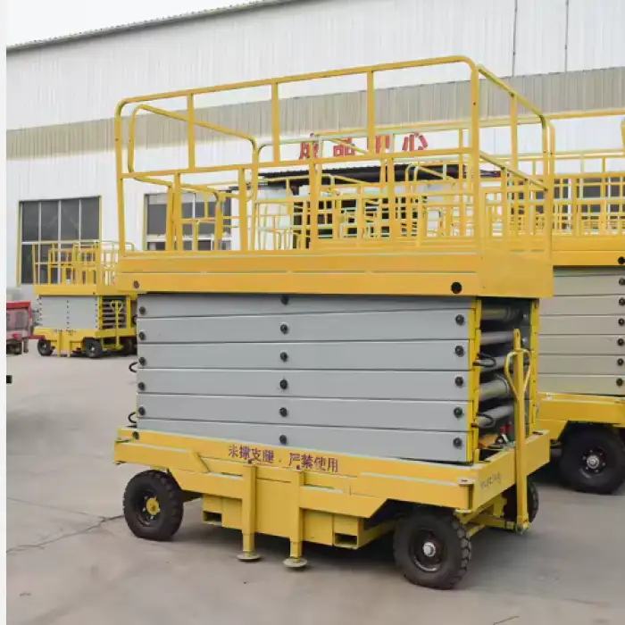 14m Self Propelled Electric Hydraulic Lift Cleaning Use Scissor Lift With Battery (Copy)