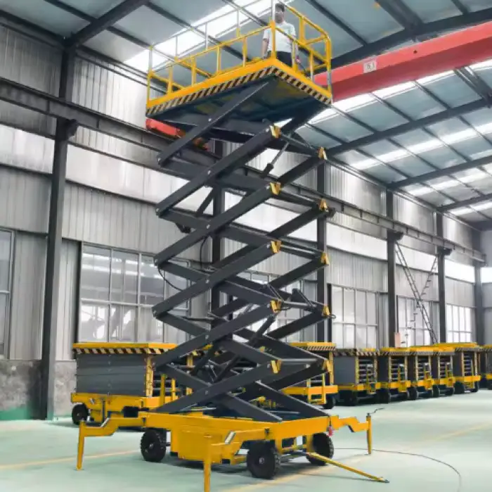 10mSelf Propelled Electric Hydraulic Lift Cleaning Use Scissor Lift With Battery