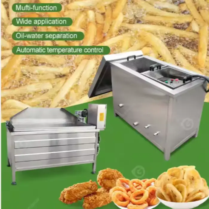 Chicken Wing Potato Industry Batch Spring Deep Gas Fryer Machine