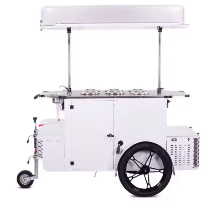 Prosky Outdoor Street Donut Ice Cream Commercial Street Mobile Deep Fryer Hot Dog Fast Food Cart