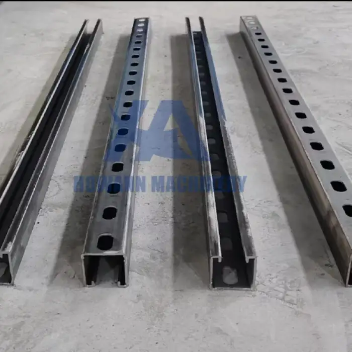 Solar Panel Strut Channel Machinery Unistrut C Channel Photovoltaic Support Roll Forming Machine Production Line