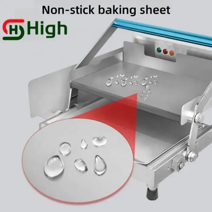 Bun Toaster Professional Commercial Stainless Steel Double Layer Hamburger Making Machine