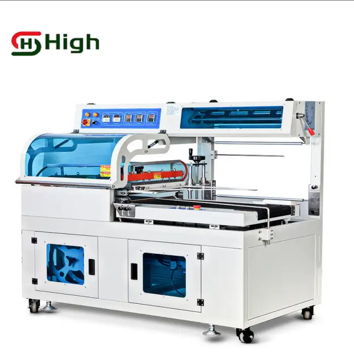 Fully Automatic Durable Heat Shrink Film Packaging Machine Wrapping Outer Packaging PVC L-shaped Sealing Cutting Universal Wheel