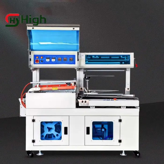 Fully Automatic Durable Heat Shrink Film Packaging Machine Wrapping Outer Packaging PVC L-shaped Sealing Cutting Universal Wheel