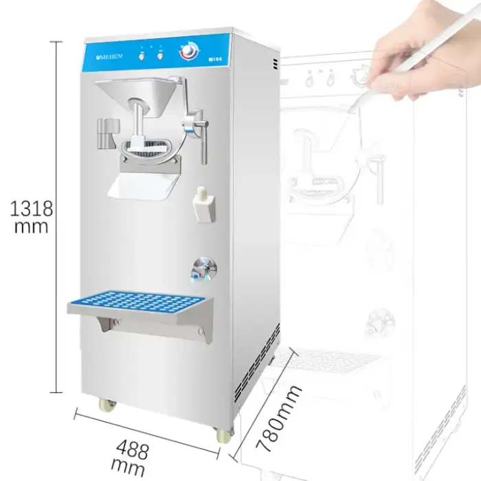 MEHEN M10E 20-40L/H Gelato Hard Ice Cream Machine / Batch Freezer / Gelato Machine