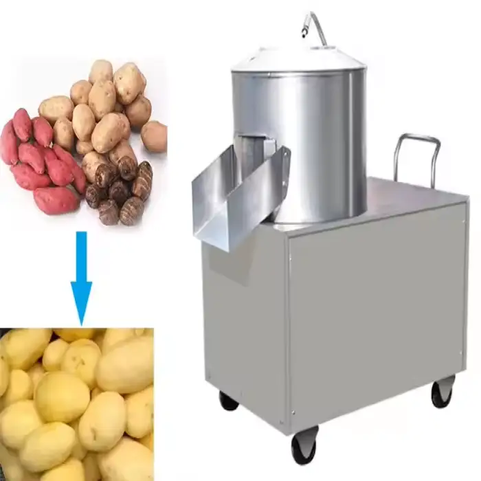 100kg Commercial Potato Peeling Cutting Machine French Fries Cutter Potato Chips Slicer