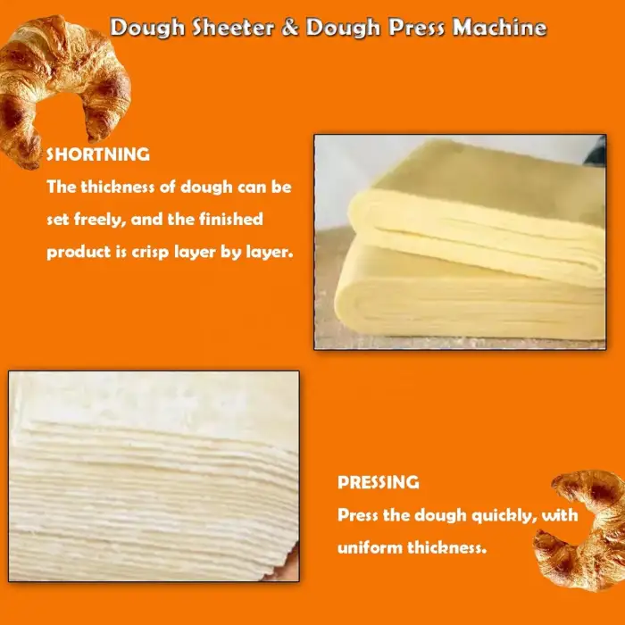 Dough Sheeter Machine Commercial Fondant Sheeter 19.7" Pasta Maker Roller Machine Foldable Dough Sheeter