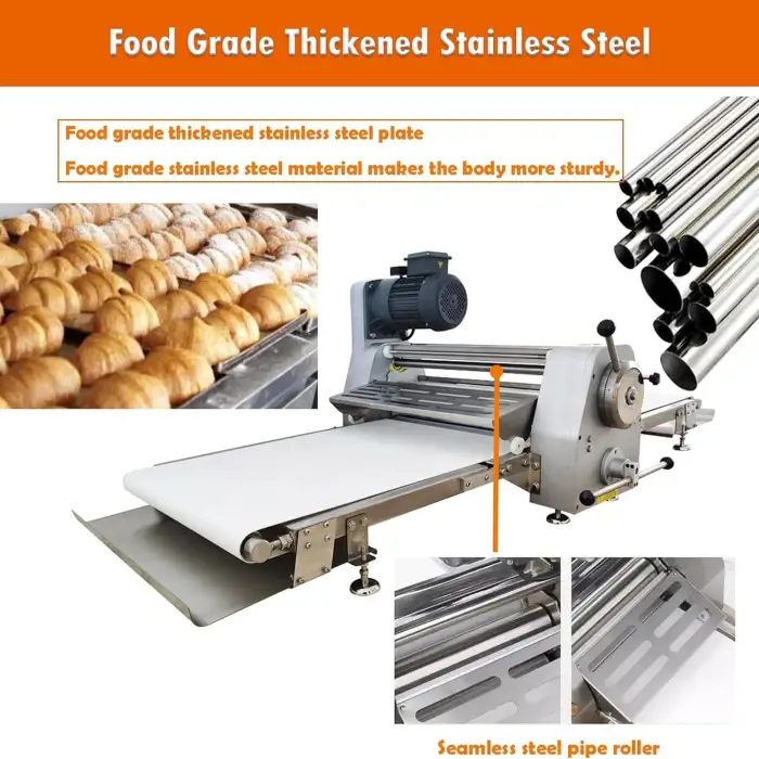 Dough Sheeter Machine Commercial Fondant Sheeter 19.7" Pasta Maker Roller Machine Foldable Dough Sheeter