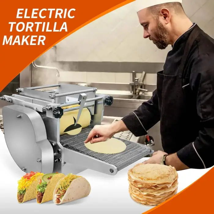 Wholesale Automatic Pita Bread Flour Tortilla Taco Roti Chapati Making Machine Chapatti Press Sheet Machine Electric